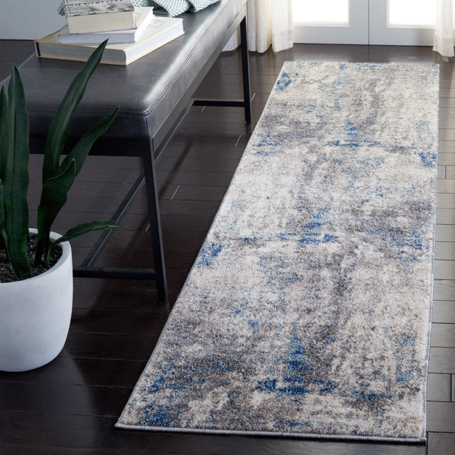 Safavieh Aston Asn718F Grey/Navy Rug.