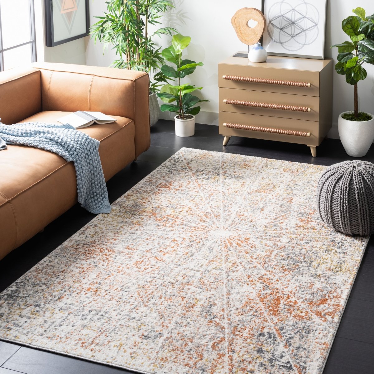 Safavieh Aston Asn728F Ivory/Grey Rugs.