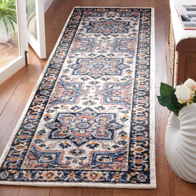 Safavieh Astoria Asa404M Blue/Rust Rug.