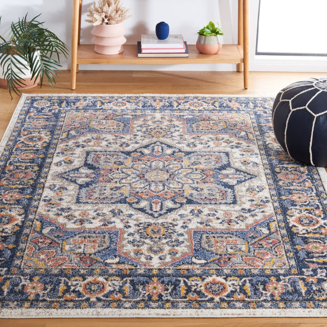 Safavieh Astoria Asa404M Blue/Rust Rug.