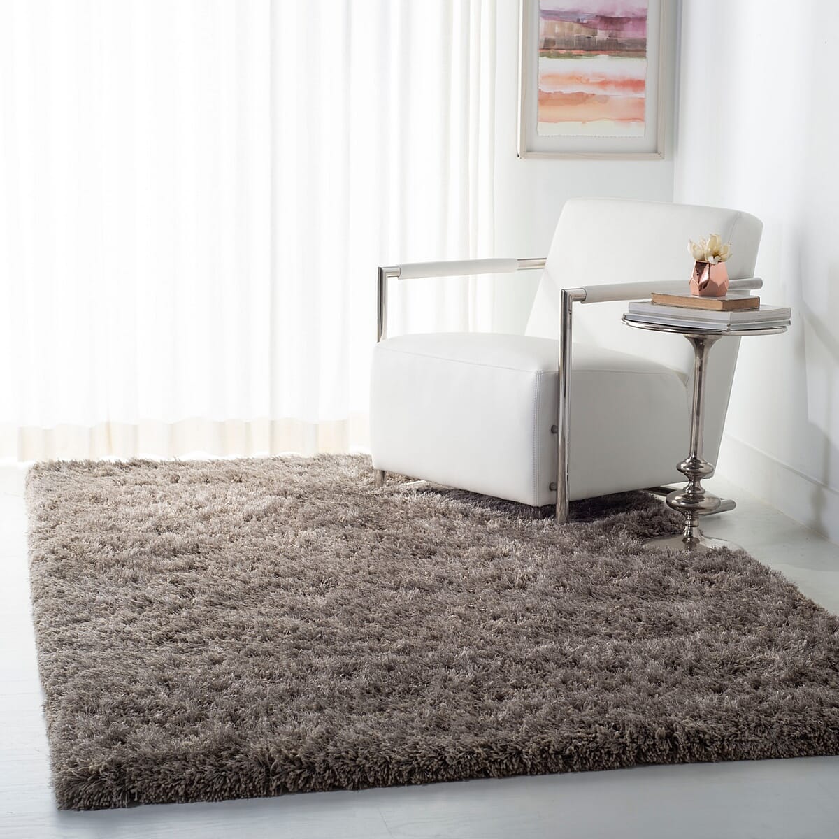Safavieh Atlantic Shag Atg101F Grey Rugs.