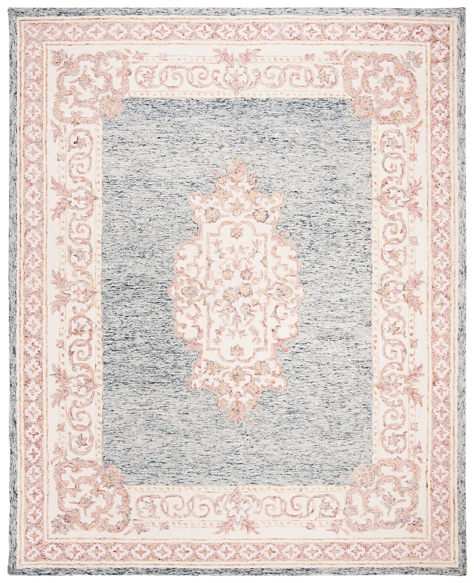 Safavieh Aubusson Aub101M Blue / Pink Rugs.