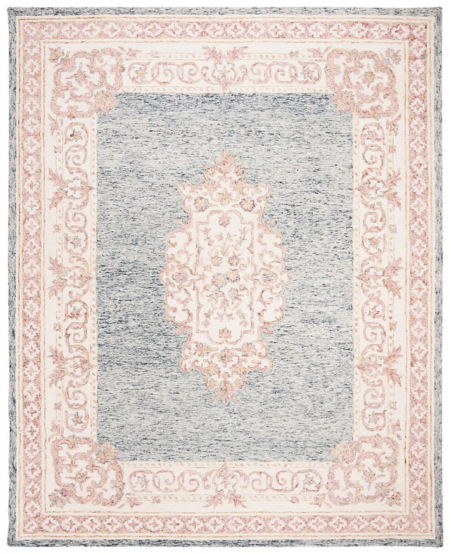 Safavieh Aubusson Aub101M Blue / Pink Rugs.