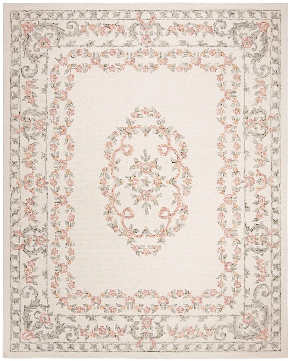 Safavieh Aubusson Aub102A Ivory/Pink Rug.