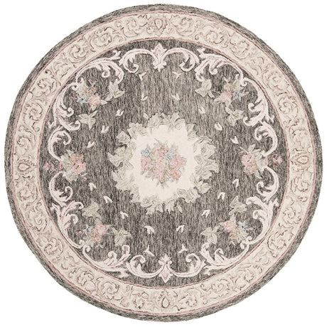 Safavieh Aubusson Aub105H Ivory / Charcoal Rugs.