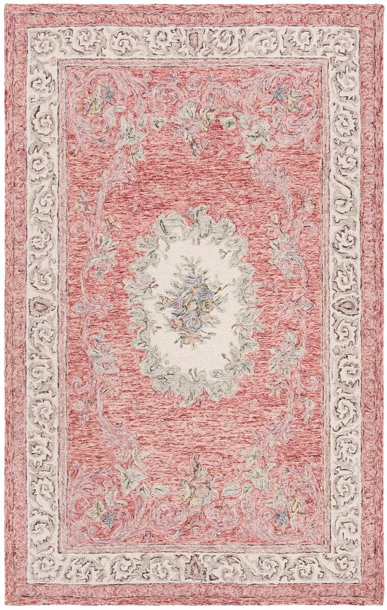 Safavieh Aubusson Aub105Q Red / Ivory Rugs.