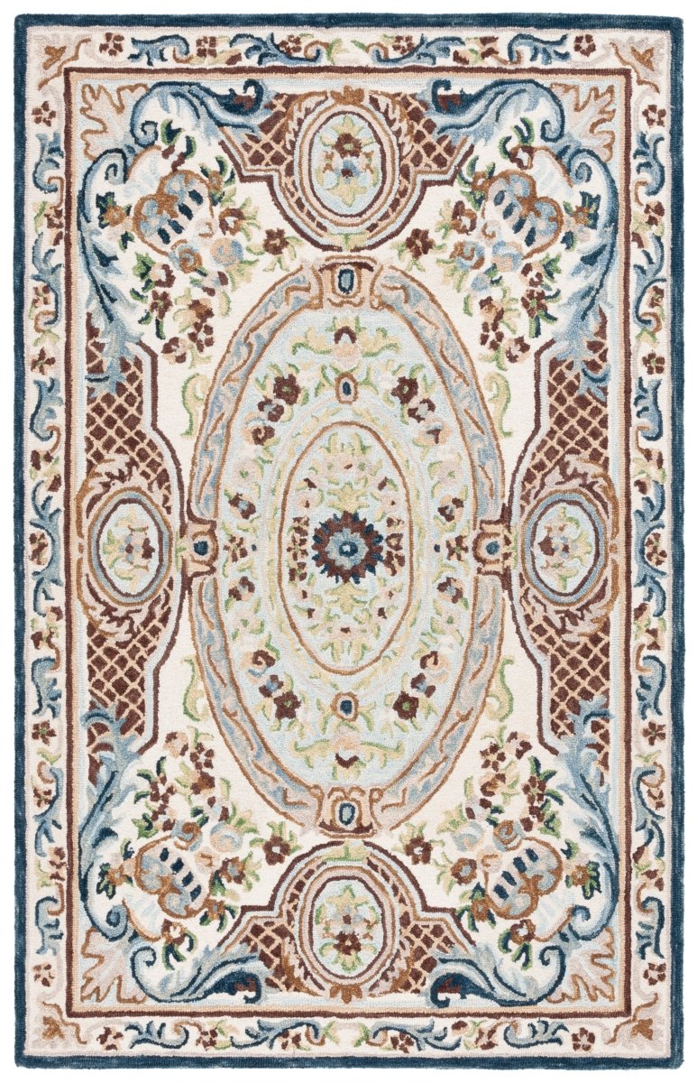 Safavieh Aubusson Aub202A Ivory/Blue Rug.