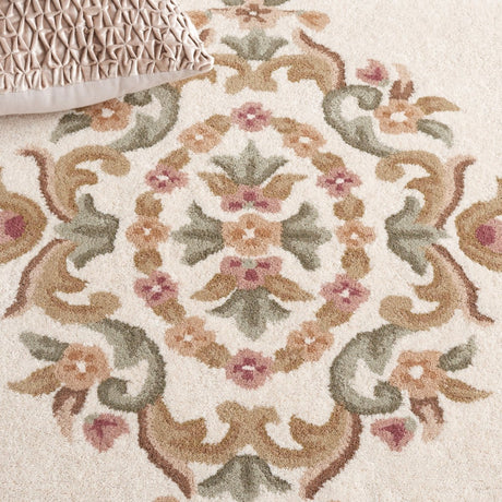Safavieh Aubusson Aub301A Ivory/Green Rug.