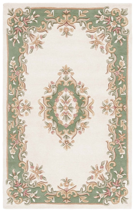 Safavieh Aubusson Aub301A Ivory/Green Rug.