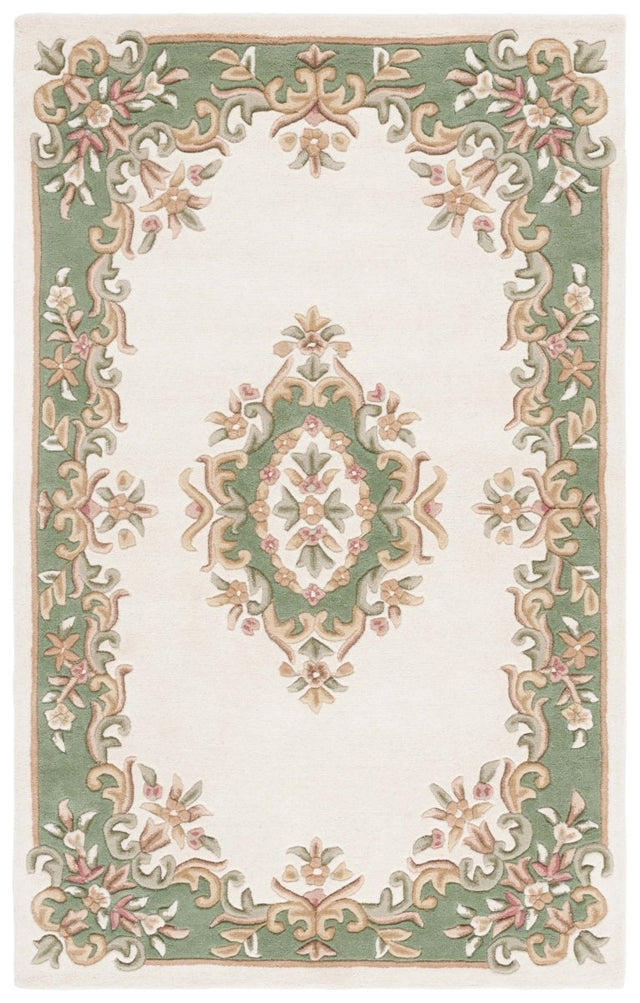 Safavieh Aubusson Aub301A Ivory/Green Rug.