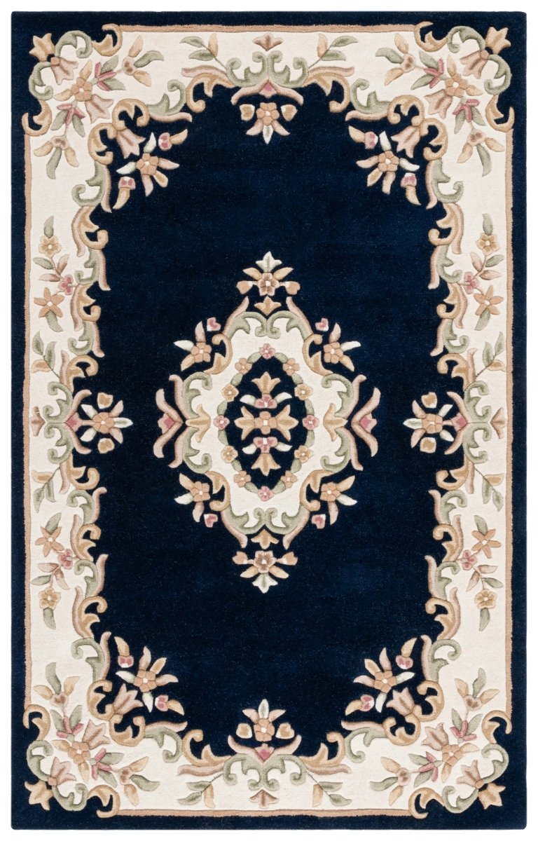 Safavieh Aubusson Aub301N Navy/Ivory Rug.