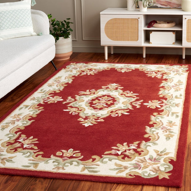 Safavieh Aubusson Aub301P Rust/Ivory Rug.