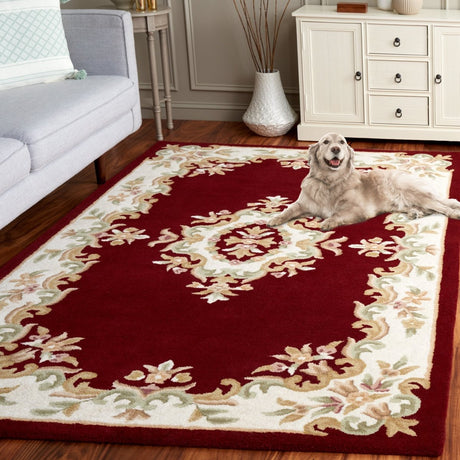 Safavieh Aubusson Aub301Q Red/Ivory Rug.