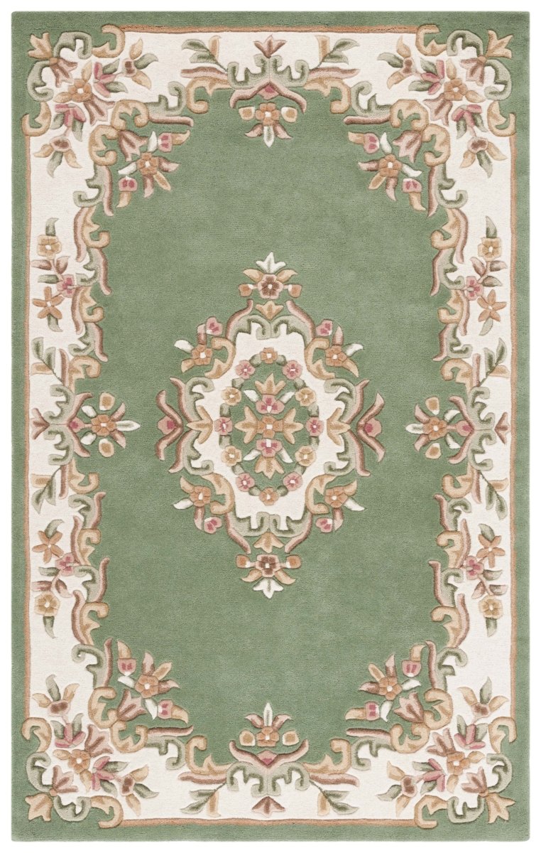 Safavieh Aubusson Aub301Y Green/Ivory Rug.