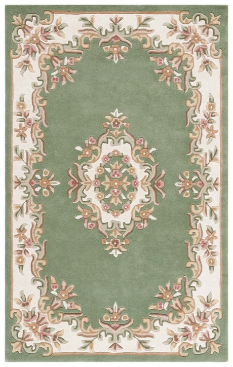 Safavieh Aubusson Aub301Y Green/Ivory Rug.