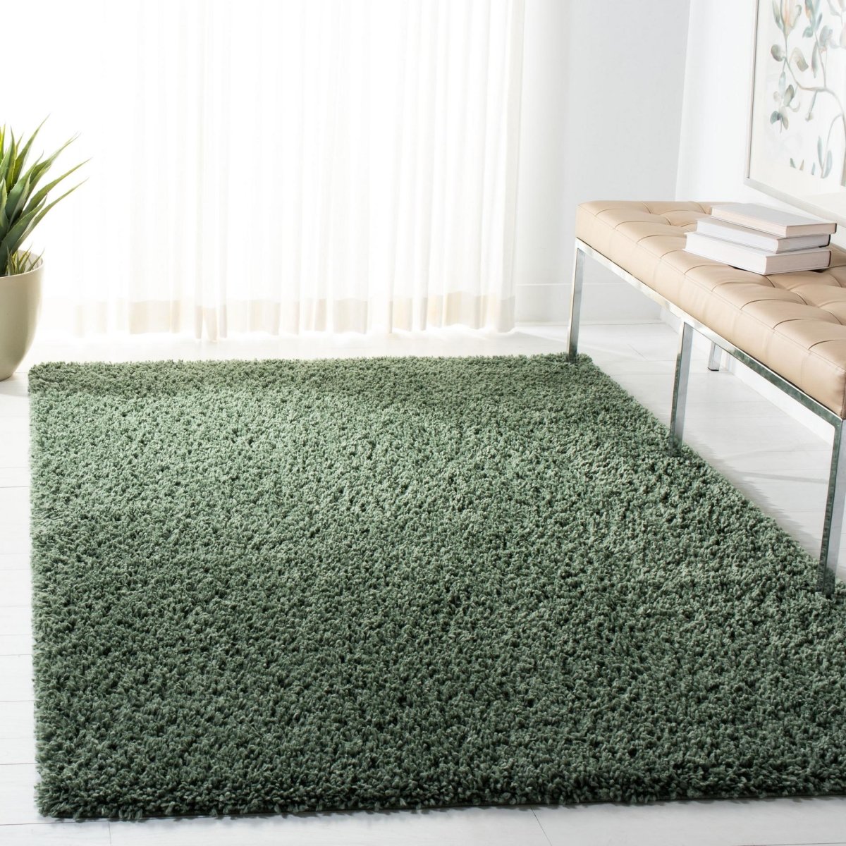 Safavieh August Shag Aug200Y Green Rug.