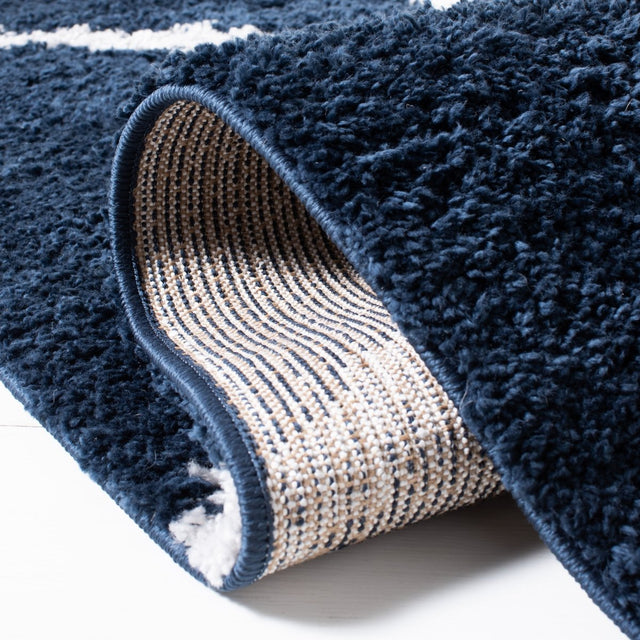 Safavieh August Shag Aug501B Navy/Ivory Rugs.