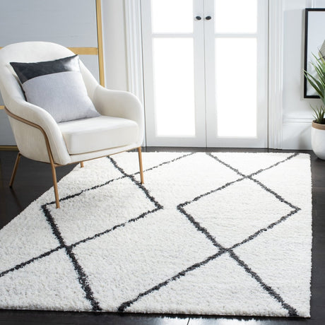 Safavieh August Shag Aug582F Ivory/Dark Grey Rugs.