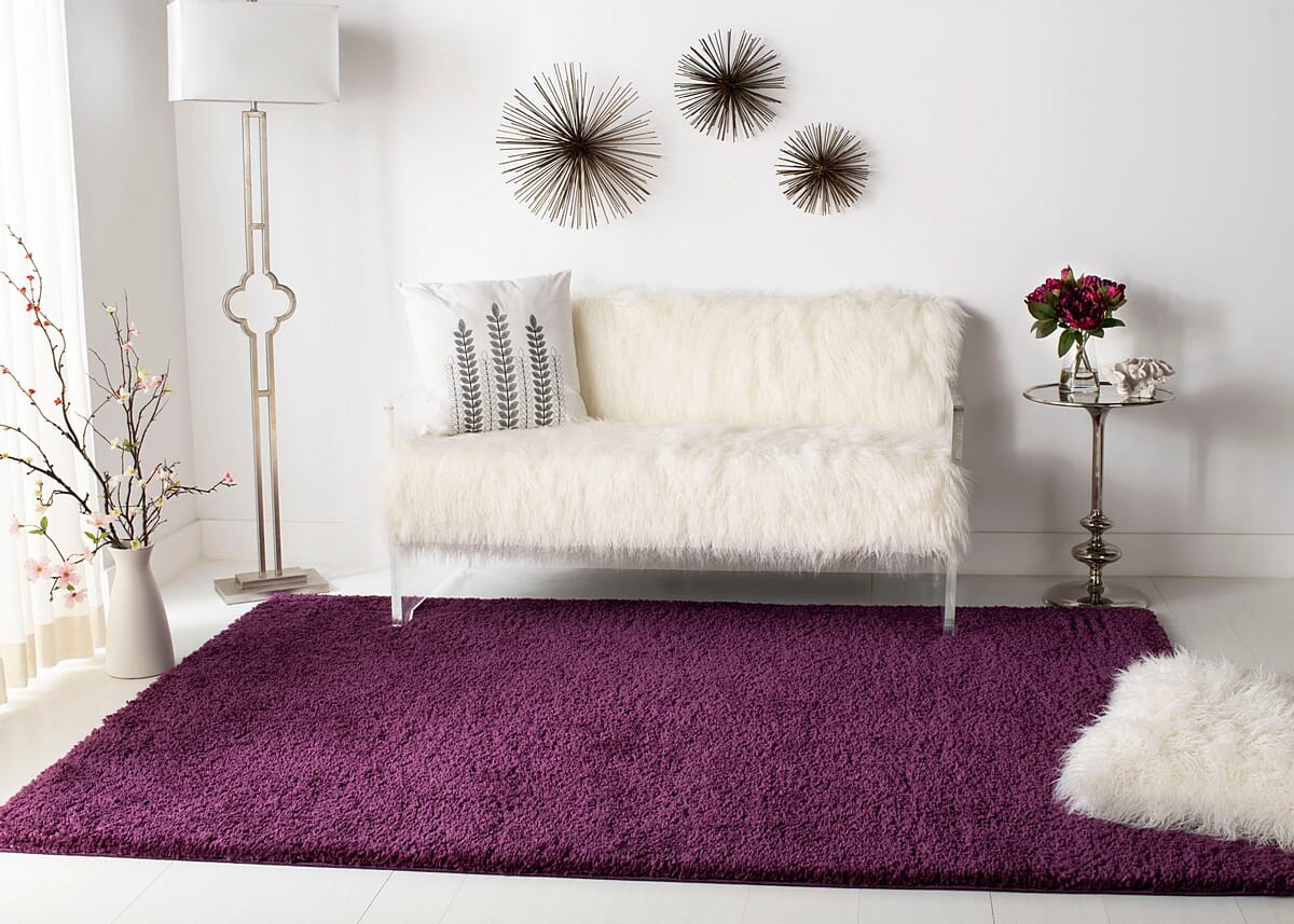 Safavieh August Shag Aug900W Purple Rugs.