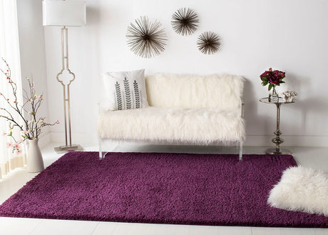 Safavieh August Shag Aug900W Purple Rugs.
