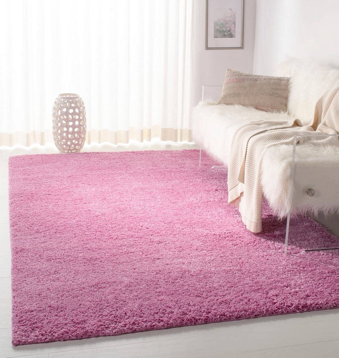Safavieh August Shag Aug900X Pink Rugs.