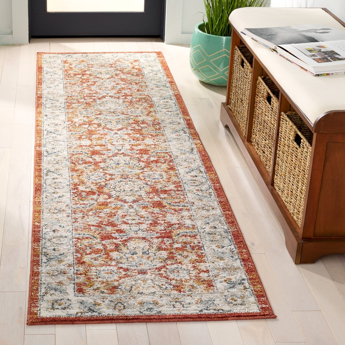Safavieh Avalon Ava220P Rust/Ivory Rug.