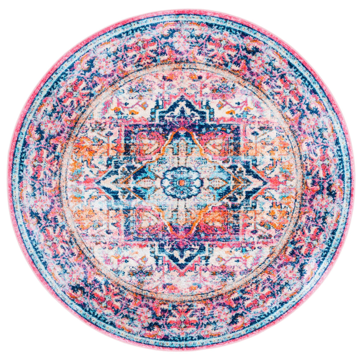 Safavieh Bahia Bah167N Navy/Pink Rug - Safavieh - bah167n - 7r
