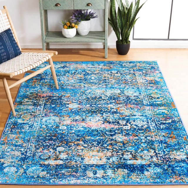 Safavieh Bahia Bah168M Blue/Gold Rug.