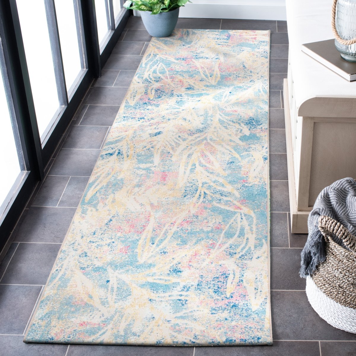 Safavieh Barbados Bar512M Light Blue/Ivory Rug.