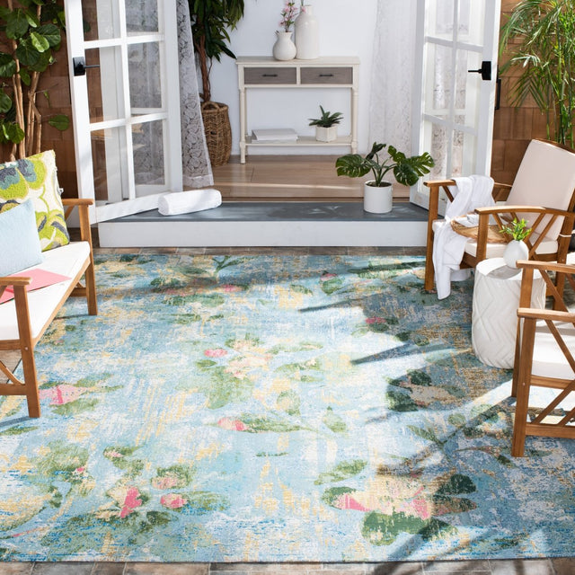 Safavieh Barbados Bar522M Light Blue/Green Rug.