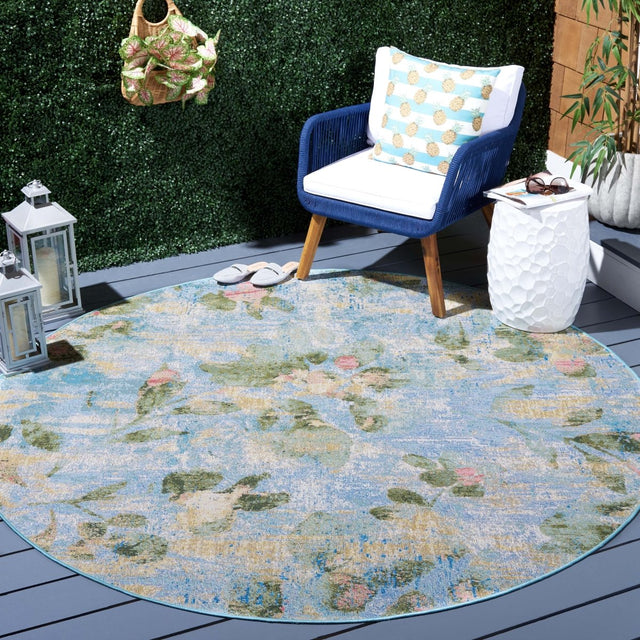 Safavieh Barbados Bar522M Light Blue/Green Rug.