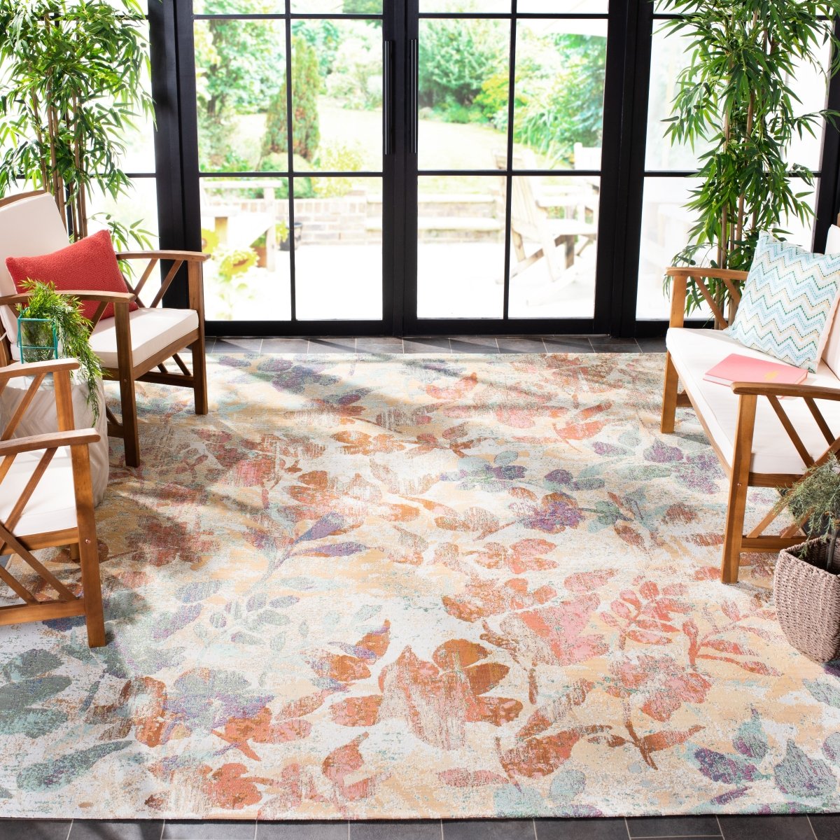Safavieh Barbados Bar525B Beige/Red Rug.