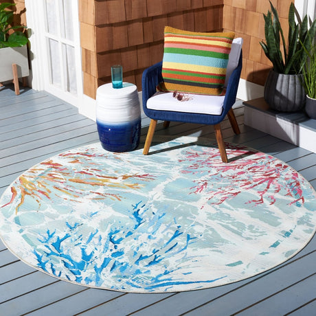 Safavieh Barbados Bar535J Teal/White Rugs.