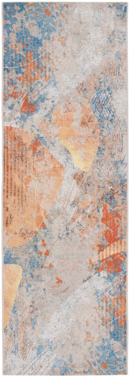 Safavieh Barbados Bar536M Blue/Rust Rug.