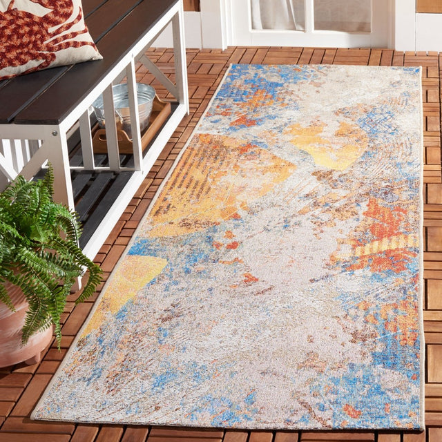 Safavieh Barbados Bar536M Blue/Rust Rug.