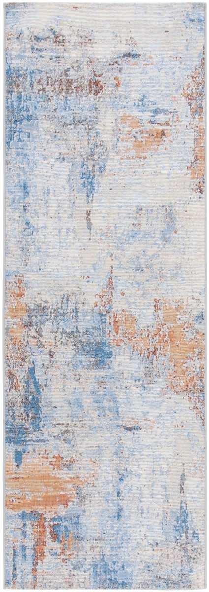 Safavieh Barbados Bar537A Ivory/Blue Rust Rug.
