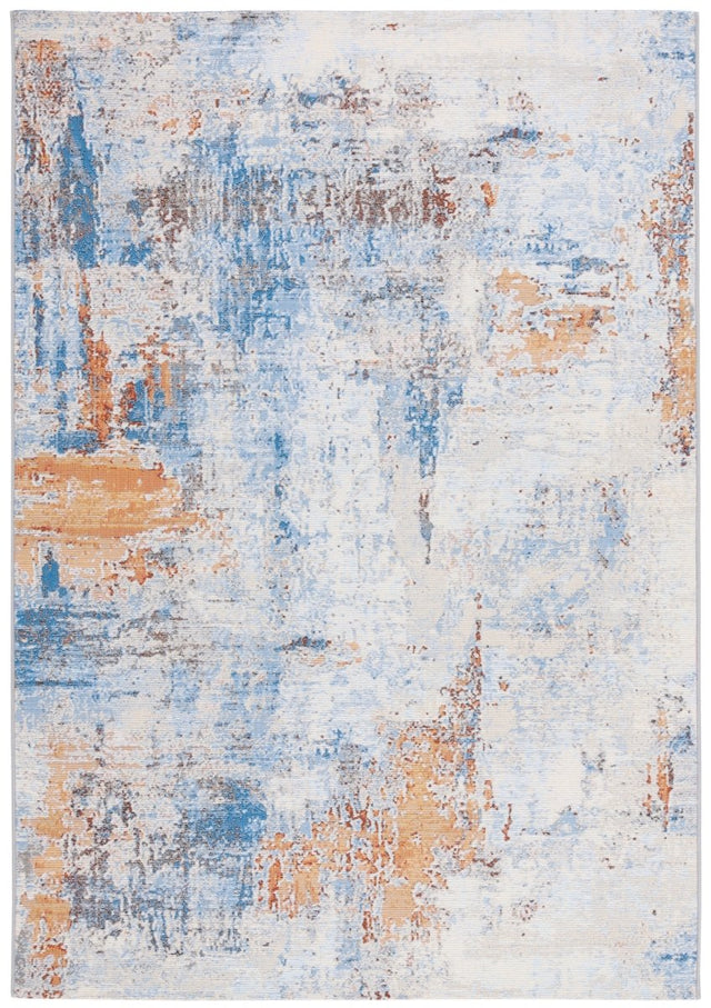 Safavieh Barbados Bar537A Ivory/Blue Rust Rug.