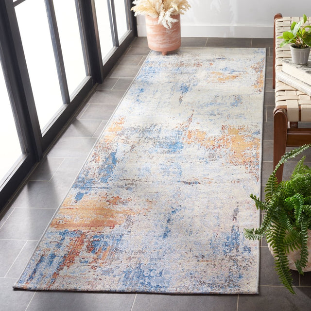 Safavieh Barbados Bar537A Ivory/Blue Rust Rug.