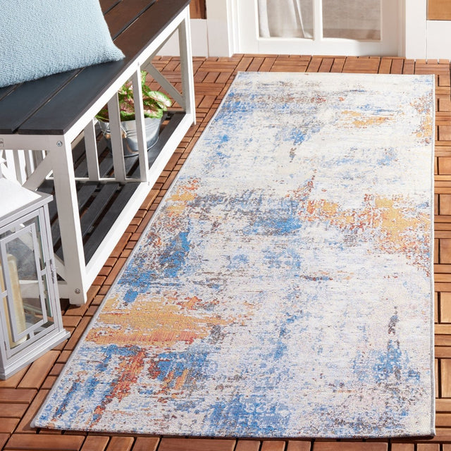 Safavieh Barbados Bar537A Ivory/Blue Rust Rug.