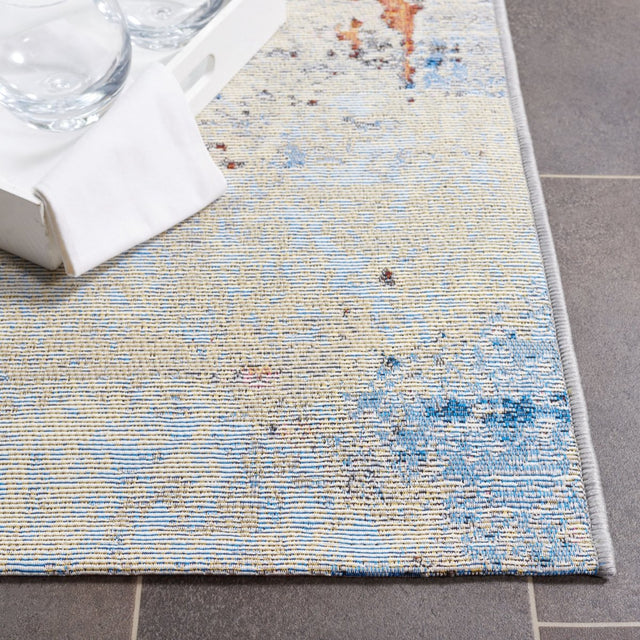 Safavieh Barbados Bar537A Ivory/Blue Rust Rug.