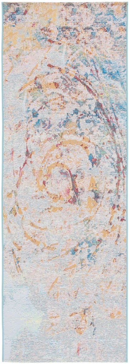 Safavieh Barbados Bar538J Light Blue/Yellow Rust Rug.