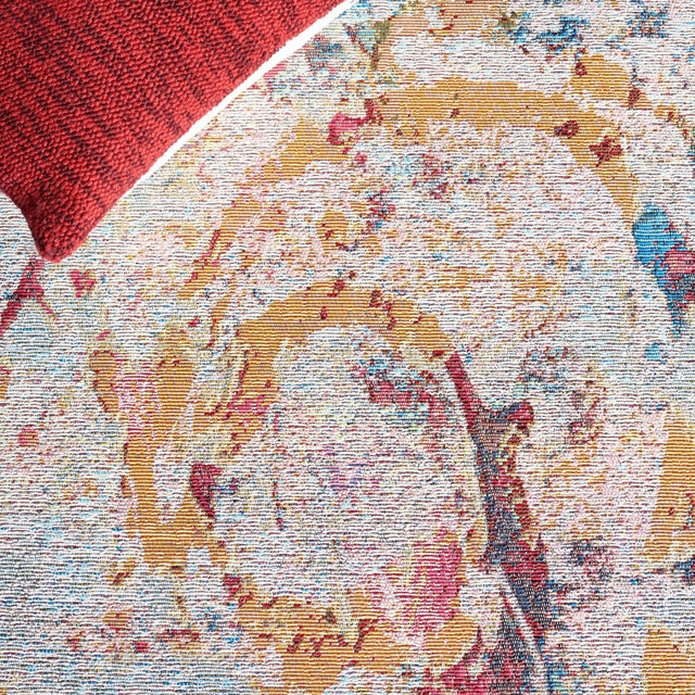 Safavieh Barbados Bar538J Light Blue/Yellow Rust Rug.