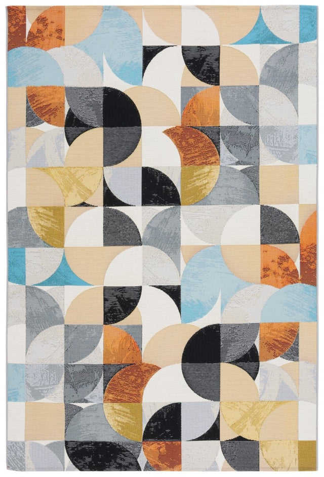 Safavieh Barbados Bar539A Ivory Black/Blue Rust Rug.