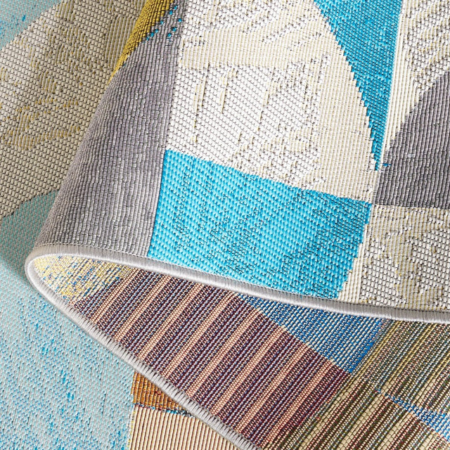 Safavieh Barbados Bar539A Ivory Black/Blue Rust Rug.