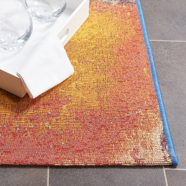 Safavieh Barbados Bar540M Blue/Rust Gold Rug.