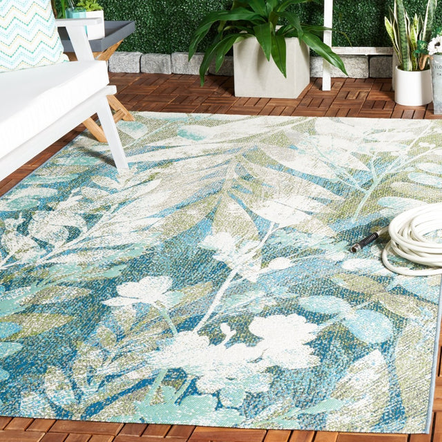 Safavieh Barbados Bar541K Blue Green/Ivory Rug.