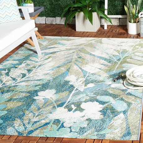 Safavieh Barbados Bar541K Blue Green/Ivory Rug.