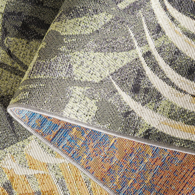 Safavieh Barbados Bar543Y Green/Black Gold Rug.