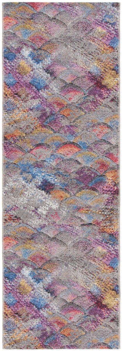 Safavieh Barbados Bar547F Grey Purple/Blue Gold Rug.