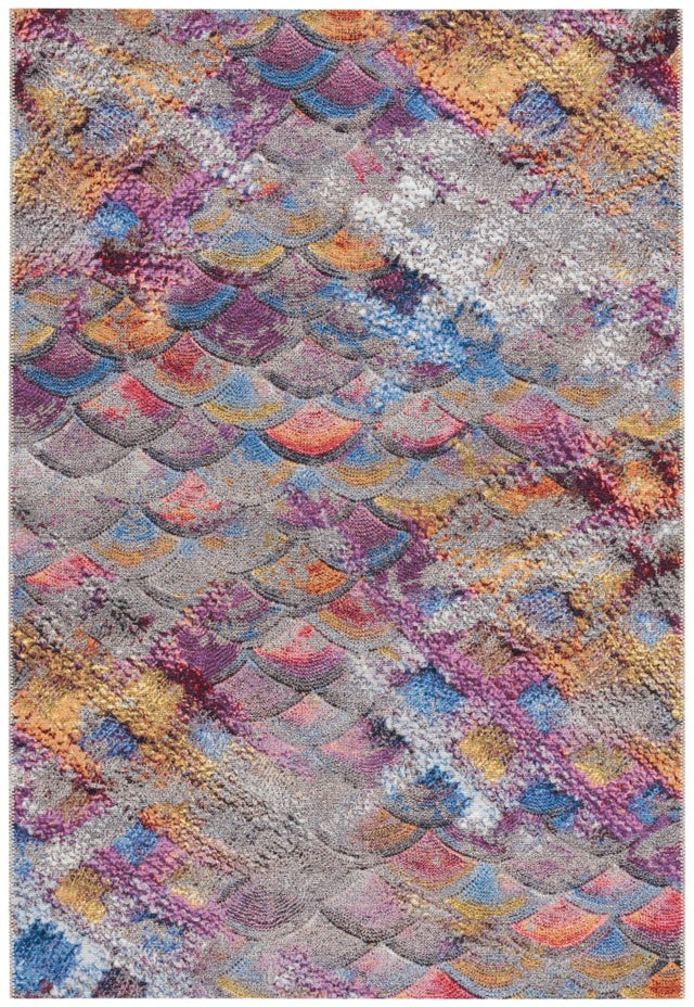 Safavieh Barbados Bar547F Grey Purple/Blue Gold Rug.